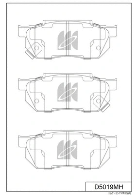 Brake Pad Set, disc brake (D5019MH)