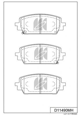 Brake Pad Set, disc brake (D11490MH)