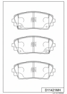 Brake Pad Set, disc brake (D11421MH)