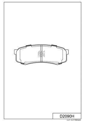 Brake Pad Set, disc brake (D2090H)