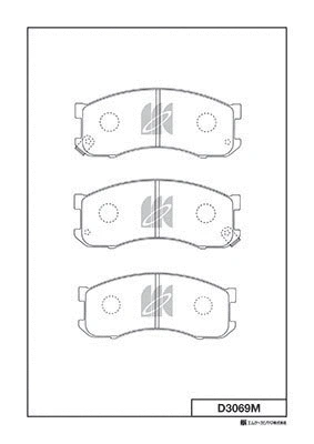 Brake Pad Set, disc brake (D3069M)