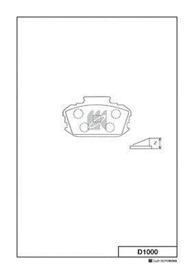 Brake Pad Set, disc brake (D1000)