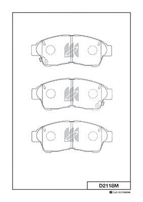 Brake Pad Set, disc brake (D2118M)