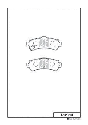 Brake Pad Set, disc brake (D1205M)