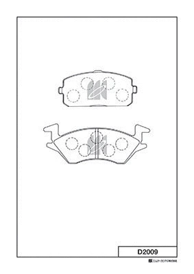 Brake Pad Set, disc brake (D2009)