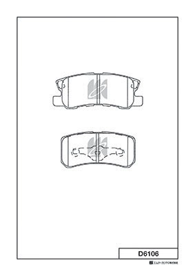 Brake Pad Set, disc brake (D6106)