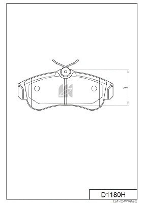 Brake Pad Set, disc brake (D1180H)