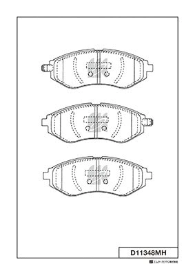 Brake Pad Set, disc brake (D11348MH)