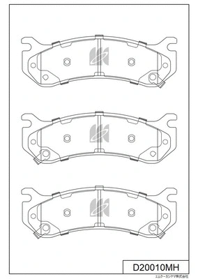 Brake Pad Set, disc brake (D20010MH)