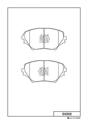 Brake Pad Set, disc brake (D2202)