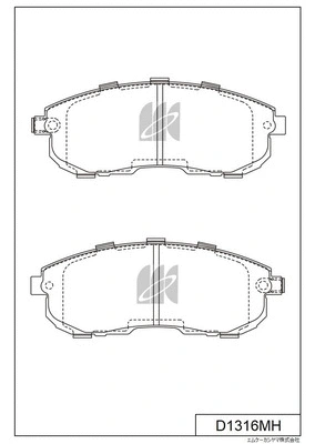 Brake Pad Set, disc brake (D1316MH)