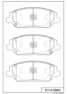 Brake Pad Set, disc brake (D11418MH)