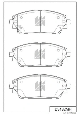 Brake Pad Set, disc brake (D3182MH)