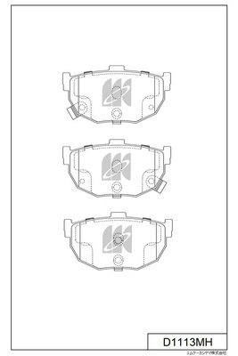 Brake Pad Set, disc brake (D1113MH)