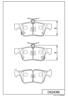 Brake Pad Set, disc brake (D5243M)