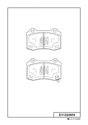 Brake Pad Set, disc brake (D11324MH)