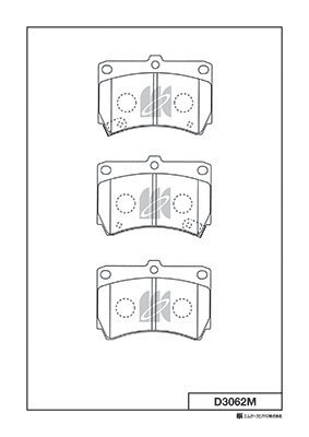 Brake Pad Set, disc brake (D3062M)