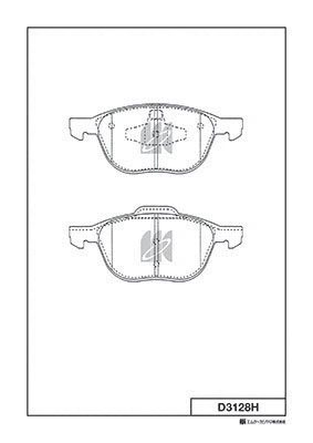 Brake Pad Set, disc brake (D3128H)