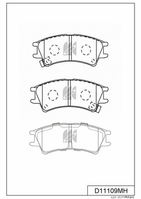 Brake Pad Set, disc brake (D11109MH)
