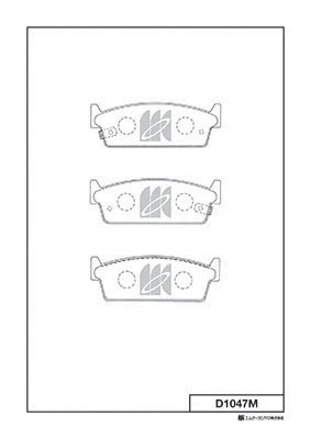 Brake Pad Set, disc brake (D1047M)
