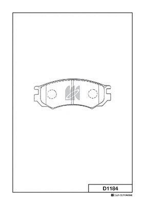 Brake Pad Set, disc brake (D1184)