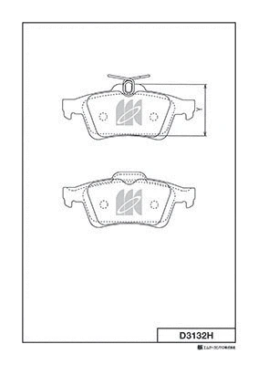 Brake Pad Set, disc brake (D3132H)