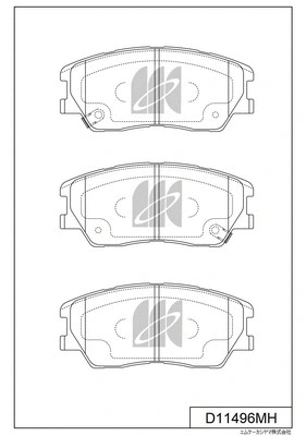 Brake Pad Set, disc brake (D11496MH)