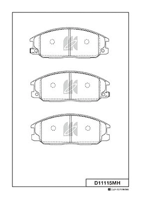 Brake Pad Set, disc brake (D11115MH)