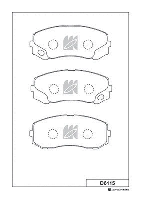 Brake Pad Set, disc brake (D6115)