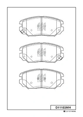 Brake Pad Set, disc brake (D11183MH)