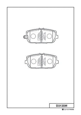 Brake Pad Set, disc brake (D3135M)