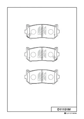 Brake Pad Set, disc brake (D11151M)