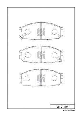 Brake Pad Set, disc brake (D1071M)