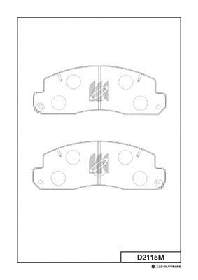Brake Pad Set, disc brake (D2115M)