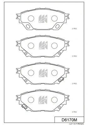 Brake Pad Set, disc brake (D6170M)