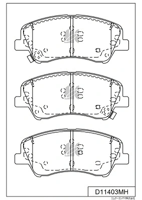 Brake Pad Set, disc brake (D11403MH)