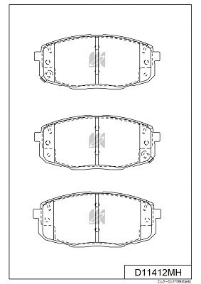 Brake Pad Set, disc brake (D11412MH)