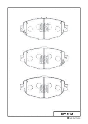 Brake Pad Set, disc brake (D2110M)
