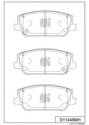 Brake Pad Set, disc brake (D11448MH)