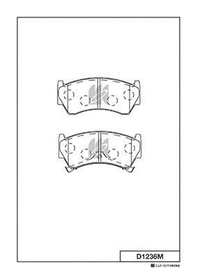 Brake Pad Set, disc brake (D1236M)