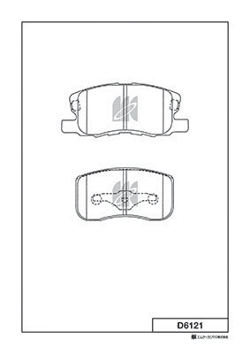 Brake Pad Set, disc brake (D6121)