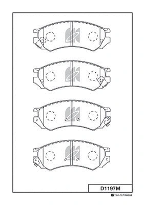Brake Pad Set, disc brake (D1197M)