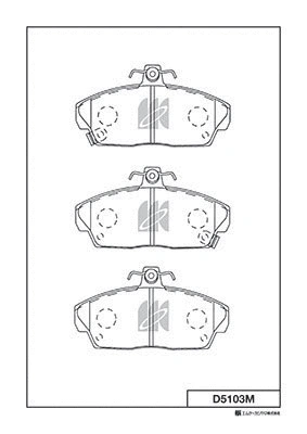 Brake Pad Set, disc brake (D5103M)