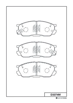 Brake Pad Set, disc brake (D3074M)