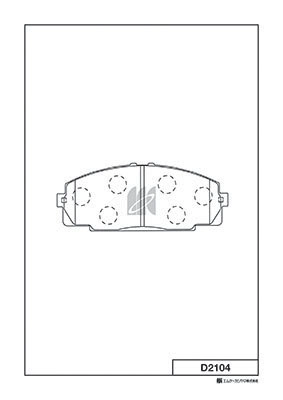 Brake Pad Set, disc brake (D2104)