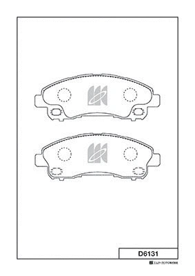 Brake Pad Set, disc brake (D6131)