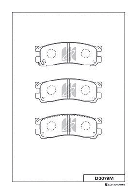 Brake Pad Set, disc brake (D3079M)