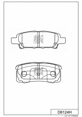 Brake Pad Set, disc brake (D6124H)