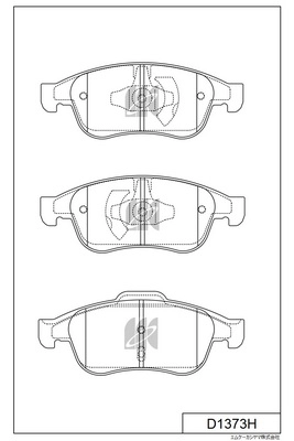 Brake Pad Set, disc brake (D1373H)