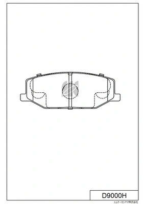 Brake Pad Set, disc brake (D9000H)